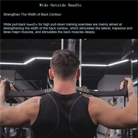 Home Gym Fitness Rowing T-bar V-bar Pulley Cable Machine Attachments - Picture 6 of 6